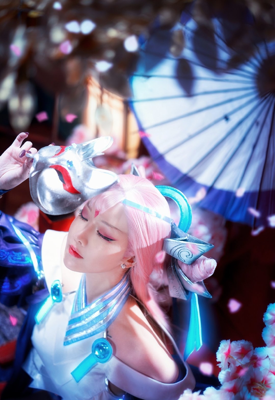 王者荣耀:日式妖猫她来了,绝美貂蝉cos,水友:这腿绝了