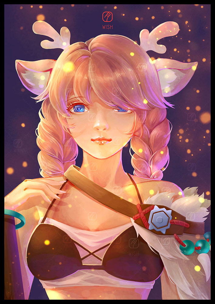 王者小鹿女瑶同人绘画