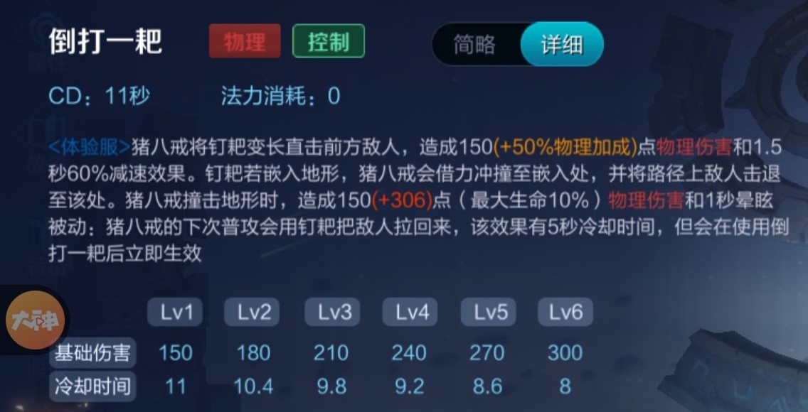 体验服新英雄八戒技能动态介绍