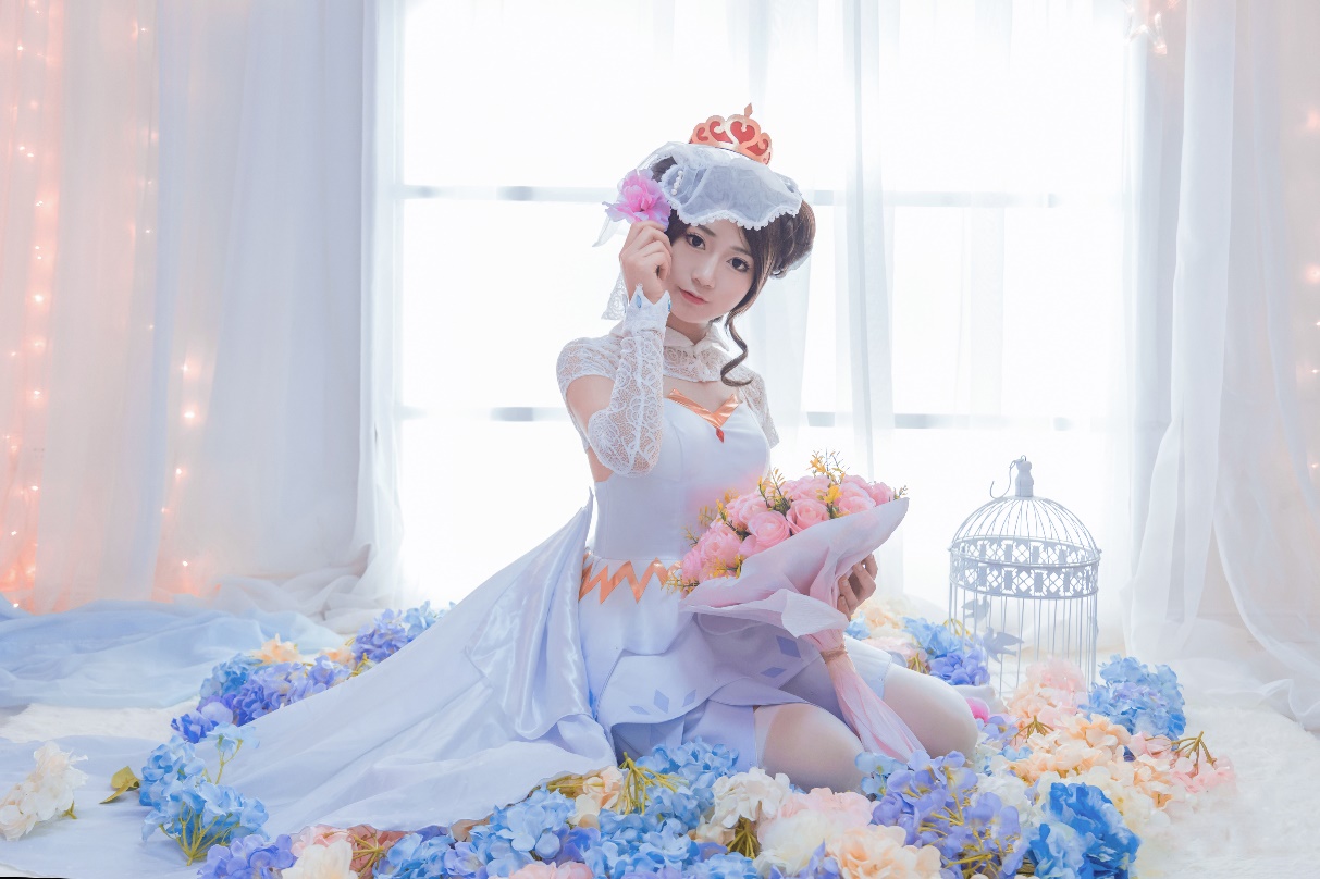 acg最靓cos第17期:小乔纯白花嫁cos,真的巨好看